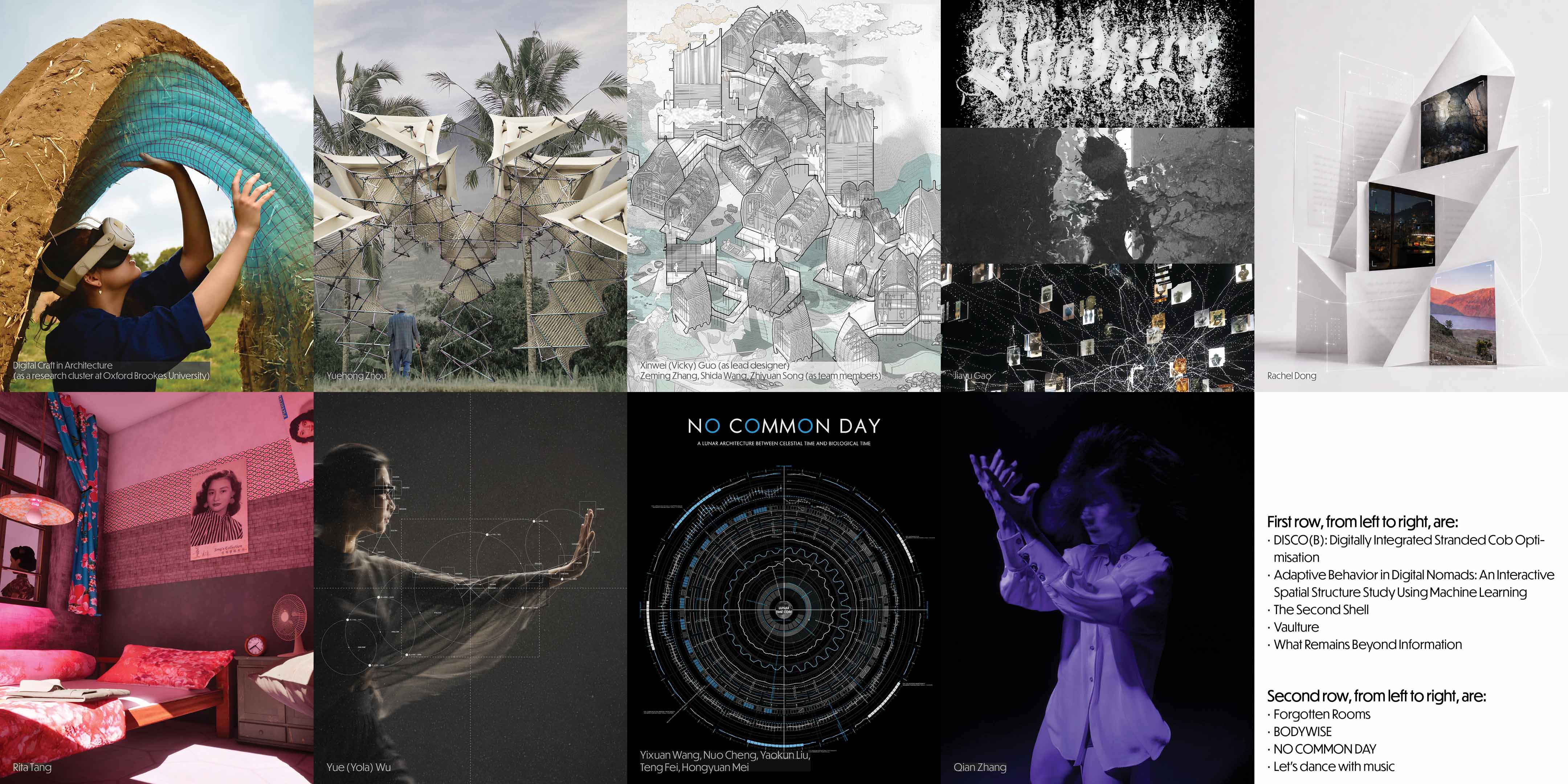 Selection of exhibiting practitioners and works in Mind × Body: Catalyst Phenomenon Archive