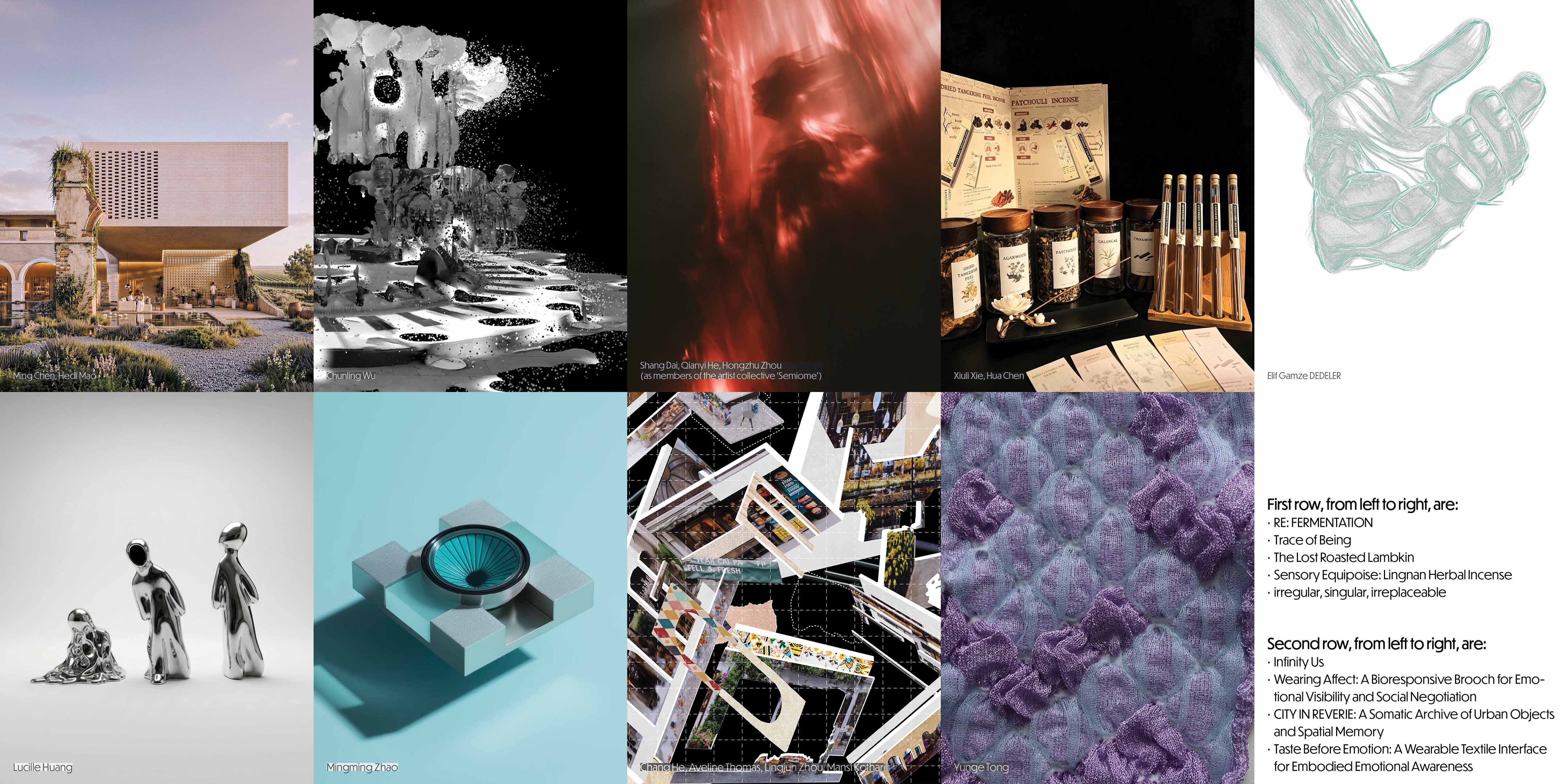 Selection of exhibiting practitioners and works in Mind × Body: Catalyst Phenomenon Archive