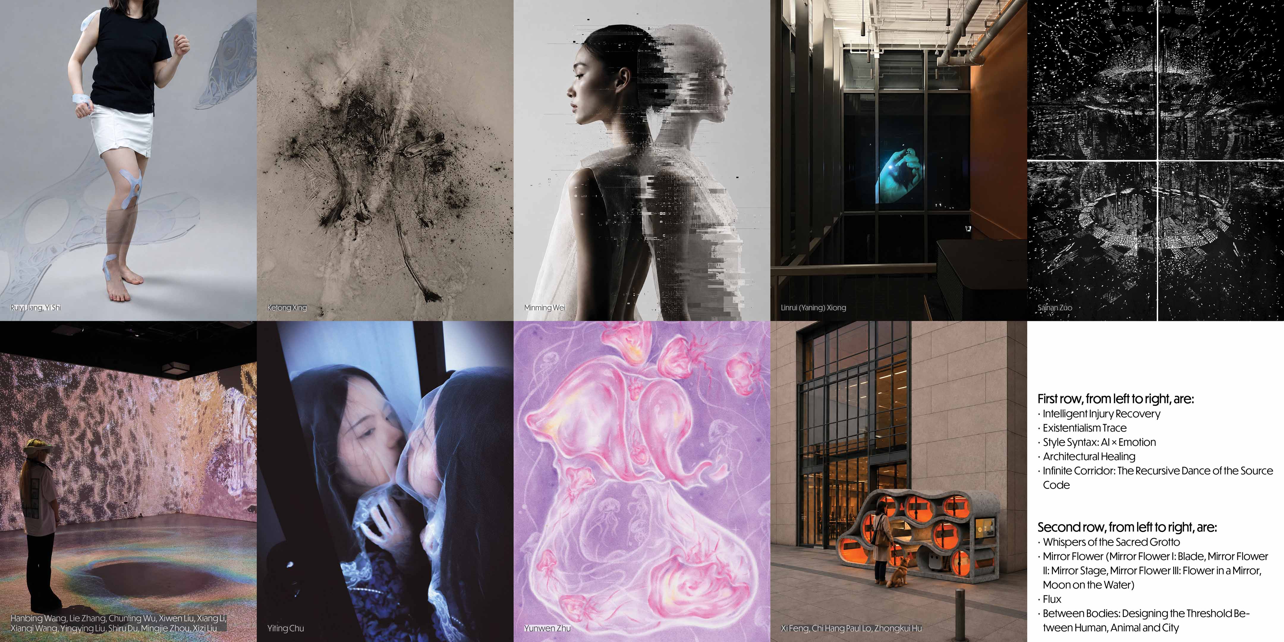 Selection of exhibiting practitioners and works in Mind × Body: Catalyst Phenomenon Archive